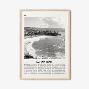 Laguna Beach Print Black and White No 1, Laguna Beach Wall Art, Laguna Beach Poster, Laguna Beach Photo, California, USA, United States