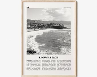 Laguna Beach Print Black and White No 1, Laguna Beach Wall Art, Laguna Beach Poster, Laguna Beach Photo, California, USA, United States