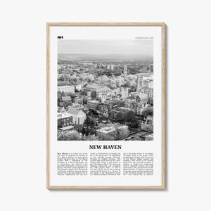 New Haven Print Black and White, New Haven Wall Art, New Haven Poster, New Haven Photo, Connecticut, USA, United States, North America