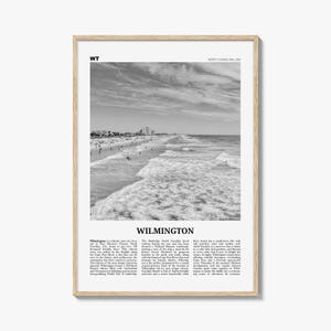 Wilmington Print Black and White North Carolina No 1, Wilmington Wall Art, Wilmington Poster, Wilmington Photo, Wilmington Wall Décor, USA