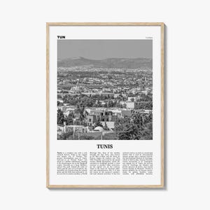 Tunis Print Black and White, Tunis Wall Art, Tunis Poster, Tunis Photo, Tunis Wall Decor, Tunisia, Tūnis, Tunisie, Africa