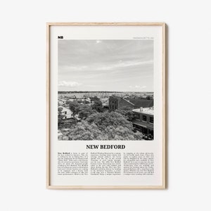 New Bedford Print Black and White, New Bedford Wall Art, New Bedford Poster, New Bedford Photo, New Bedford Wall Décor, Massachusetts, USA