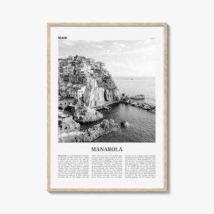 Manarola Print Black and White, Manarola Wall Art, Manarola Poster, Manarola Photo, Manarola Wall Décor, Liguria, Italy, Italia