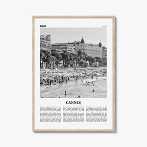 Cannes Print Black and White, Cannes Wall Art, Cannes Poster, Cannes Photo, France, Canas, Alpes-Côte d&#39;Azur, French Riviera, Europe