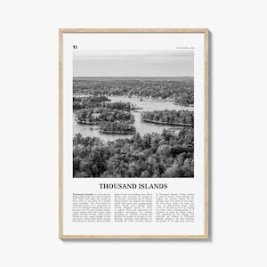 Thousand Islands Print Black and White, Thousand Islands Wall Art, Thousand Islands Poster, Thousand Islands Photo, New York, USA