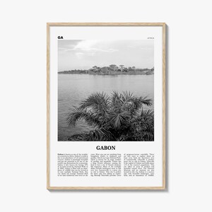 Gabon Print Black and White, Gabon Wall Art, Gabon Poster, Gabon Photo, Gabon Wall Decor, Country Art Print, Africa, Libreville