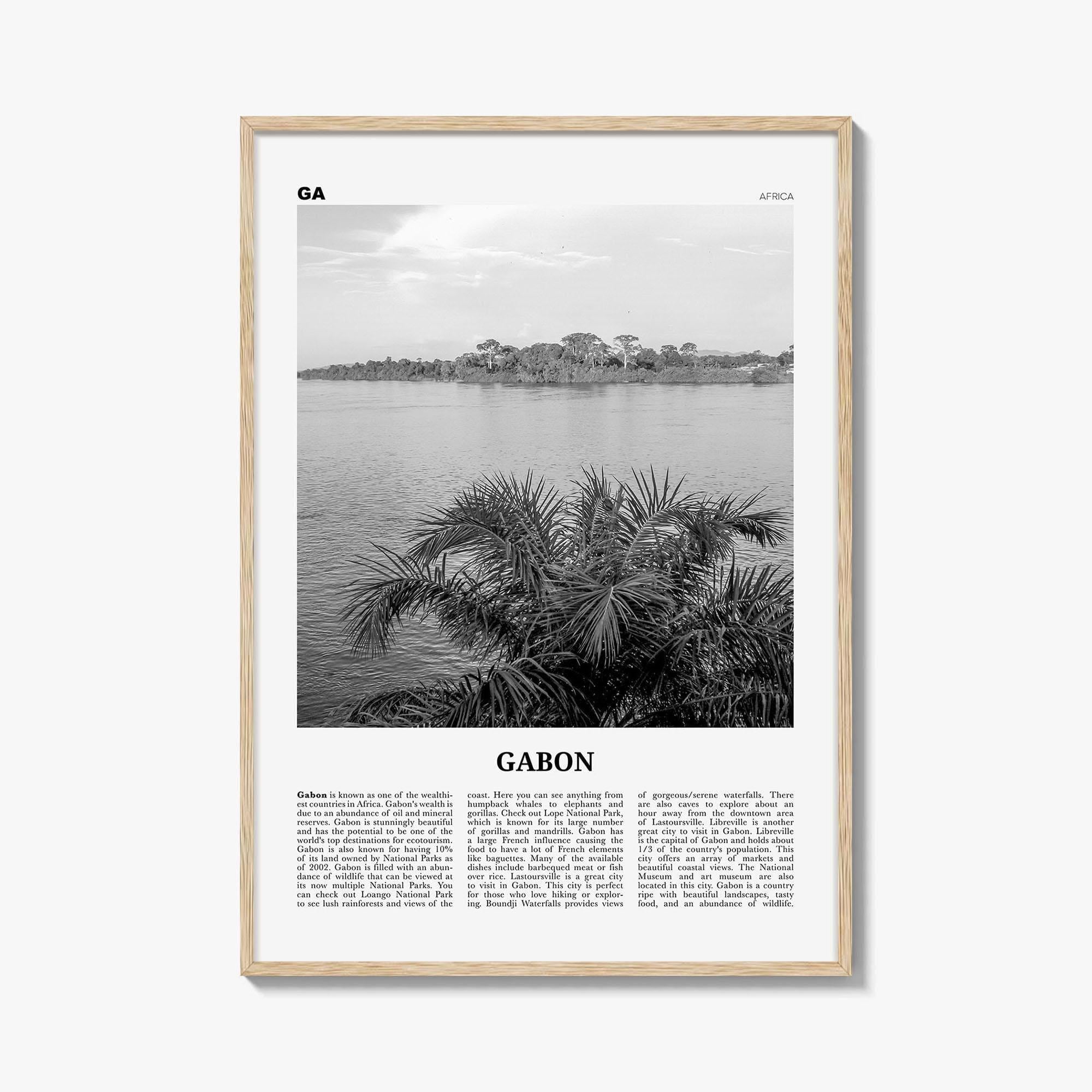 Gabon Print Black and White, Gabon Wall Art, Gabon Poster, Gabon Photo, Gabon Wall Decor, Country Art Print, Africa, Libreville