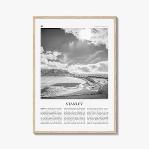 Stanley Print Black and White, Stanley Wall Art, Stanley Poster, Stanley Photo, Stanley Wall Décor, Tasmania, Australia