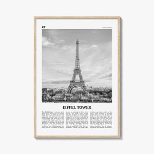 Eiffel Tower Print Black and White, Eiffel Tower Wall Art, Eiffel Tower Poster, Eiffel Tower Photo, Eiffel Tower Wall Décor, Paris, France