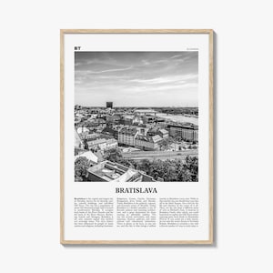 Bratislava Print Black and White, Bratislava Wall Art, Bratislava Poster, Bratislava Photo, Bratislava Wall Décor, Slovakia, Pressburg