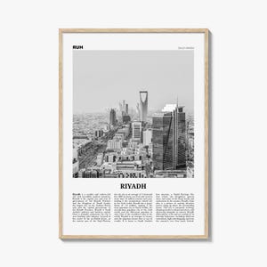 Riyadh Print Schwarzweiß, Riyadh Wandkunst, Riyadh Poster, Riyadh Foto, Riyadh Wanddekor, Stadtdruck, Saudi-Arabien, الرياض Naher Osten