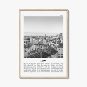 Lyon Print Black and White No 1, Lyon Wall Art, Lyon Poster, Lyon Photo, Lyon Wall Decor, Lyon, Liyon, Lione, Rhône-Alpes, Europe