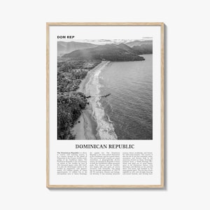 Dominican Republic Print Black and White No 3, Dominican Wall Art, Dominican Poster, Dominicana, Dominica, Santo Domingo, Caribbean