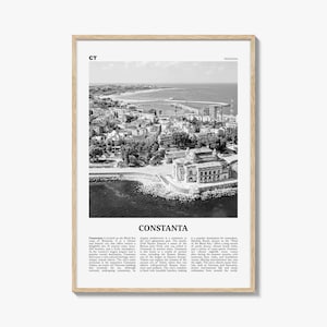 Constanta Print Black and White, Constanta Wall Art, Constanta Poster, Constanta Photo, Constanta Wall Décor, Constanta Map, Romania