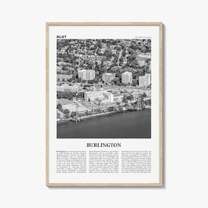 Burlington Print Black and White Canada, Burlington Wall Art, Burlington Poster, Burlington Photo, Burlington Wall Décor, Ontario, Canada