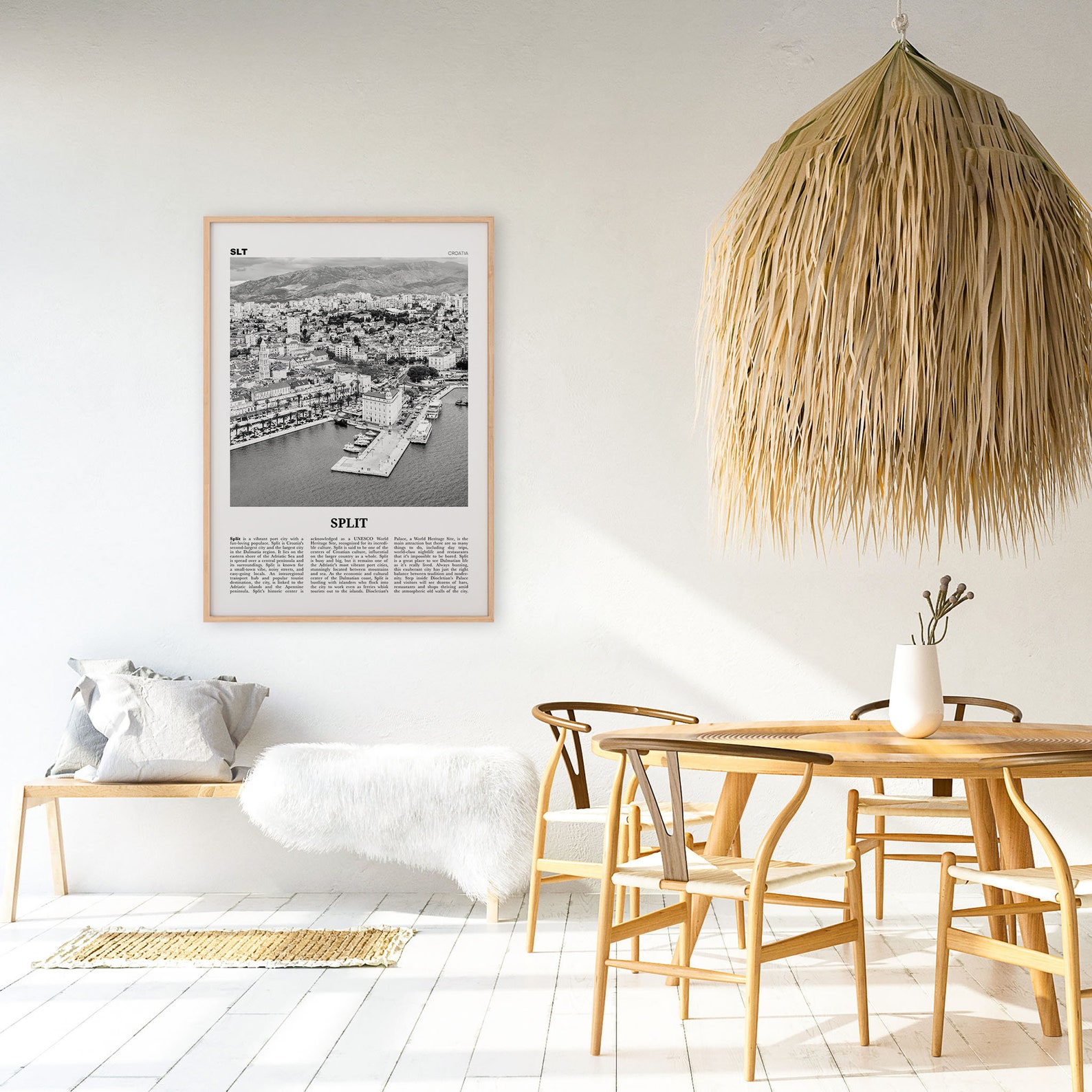 Split Print Black and White Split Wall Art Split Poster Etsy