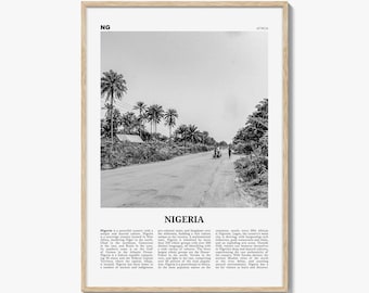 Nigeria Print Black and White No 1, Nigeria Wall Art, Nigeria Poster, Nigeria Photo, Nigeria Wall Decor, Nijeriya, Abuja, Lagos, Africa