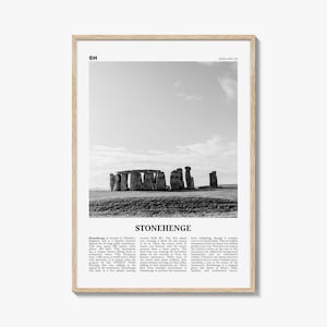 Stonehenge Print Black and White, Stonehenge Wall Art, Stonehenge Poster, Stonehenge Photo, Stonehenge Wall Décor, England, UK