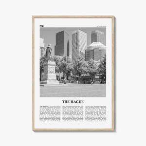 Den Haag Print Schwarzweiß, Den Haag, Wandkunst, Den Haag Poster, Den Haag Foto, Niederlande, Nederland, Den Haag, Holland, Europa