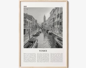 Venice Print Black and White No 1, Venice Wall Art, Venice Poster, Venice Photo, Venice Wall Decor, Italy, Venezia, Italia, Venetian