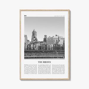 The Bronx Poster Print Black and White, New York Photo Wall Art, NYC Decor