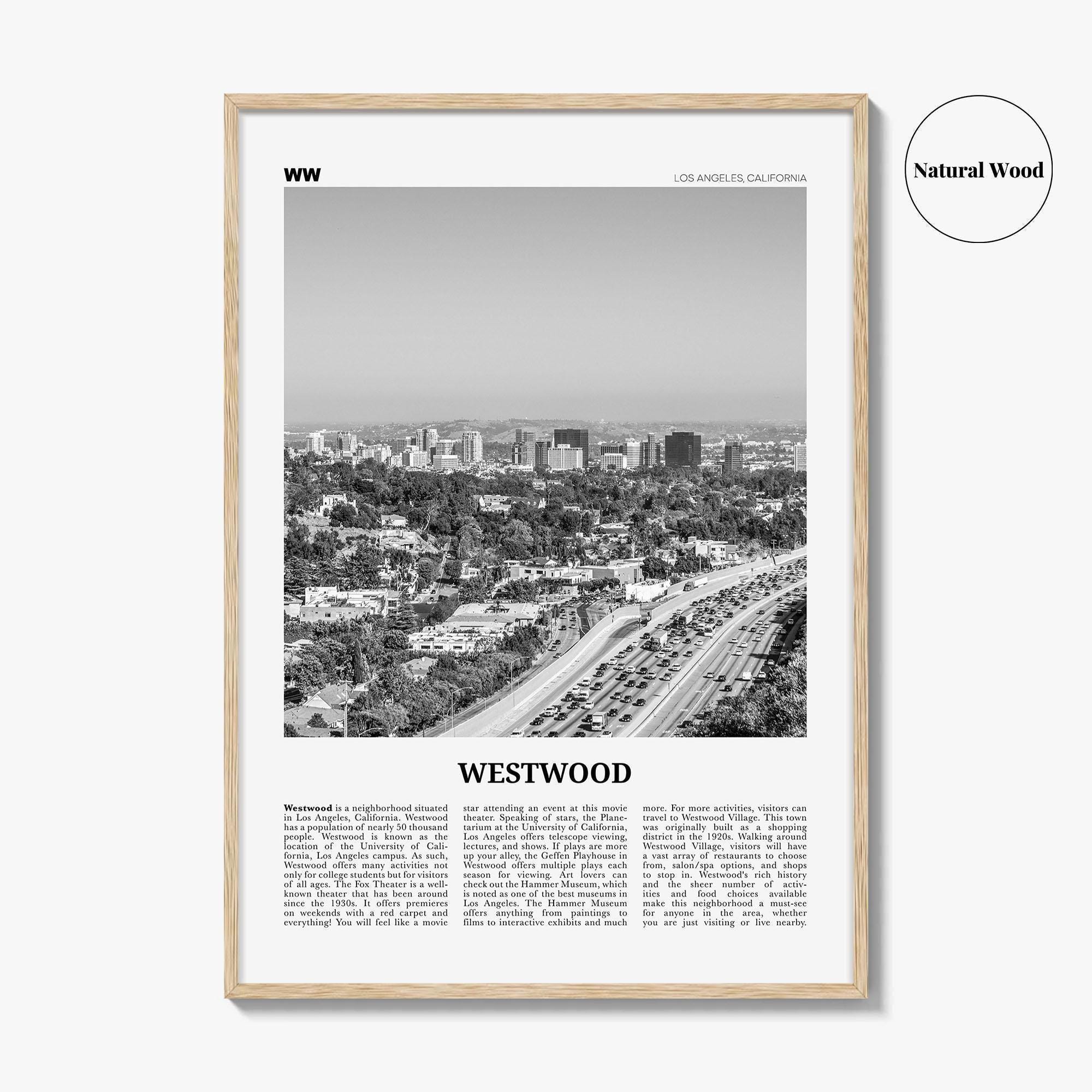 Westwood Poster Print Black and White, California Travel Wall Art, Los  Angeles Decor - Etsy, image size:2000x2000