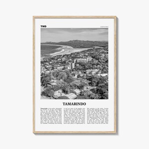 Tamarindo Print Black and White, Tamarindo Wall Art, Tamarindo Poster, Tamarindo Photo, Tamarindo Wall Décor, Tamarindo Map, Costa Rica