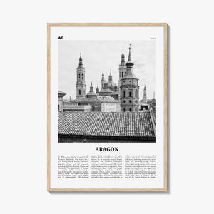 Aragon Poster Schwarz weiß, Aragon Wand Kunst, Aragon Poster, Aragon Foto, Aragon Wand Dekoration, Aragon Karte, Spanien