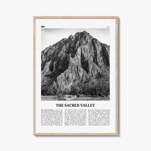 De heilige vallei print zwart-wit, de heilige vallei muurkunst, de heilige vallei poster, de heilige vallei foto, Peru