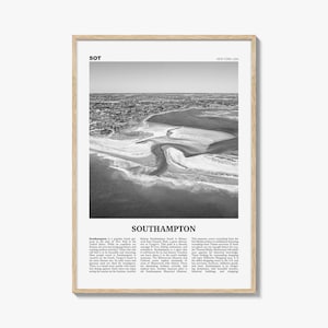 Southampton Print Black and White New York, Southampton Wall Art, Southampton Poster, Southampton Photo, Southampton Wall Décor, USA