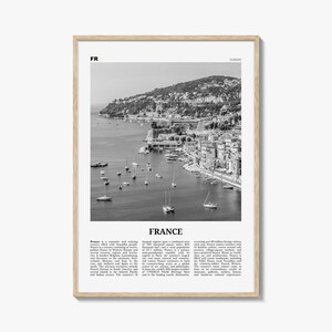 France Black and White Photo Print: Gallery Wall Art