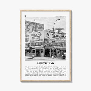Coney Island Print Schwarzweiß, Coney Island Wandkunst, Coney Island Poster, Coney Island Foto, Coney Island Wanddekor, Brooklyn
