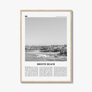 Bronte Beach Print Schwarzweiß, Bronte Beach Wandkunst, Bronte Beach Poster, Bronte Beach Foto, Bronte Beach Décor, Sydney, Australia
