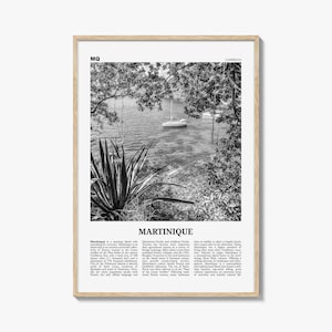 Martinique Print Black and White, Martinique Wall Art, Martinique Poster, Martinique Photo, Martinique Wall Decor, Fort-de-France, Caribbean