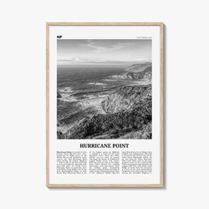 Hurricane Point Print Black and White, Hurricane Point Wall Art, Hurricane Point Poster, Hurricane Point Photo, Hurricane Point Wall Décor