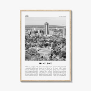 Hamilton Print Black and White Canada No 2, Hamilton Wall Art, Hamilton Poster, Hamilton Photo, Hamilton Decor, Ontario, Canada