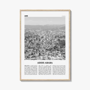 Addis Ababa Print Black and White, Addis Ababa Wall Art, Addis Ababa Poster, Addis Ababa Photo, Ethiopia Print, Ethiopia, Abäba Abeba Africa