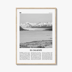 El Calafate Print Black and White, El Calafate Wall Art, El Calafate Poster, El Calafate Photo, El Calafate Wall Décor, Argentina