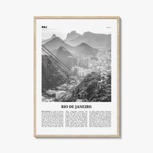 Impressão Rio de Janeiro em preto e branco nº 3, arte de parede do Rio de Janeiro, pôster do Rio de Janeiro, foto do Rio de Janeiro, Brasil, Brasil