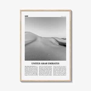Stampa in bianco e nero degli Emirati Arabi Uniti, Arte murale degli Emirati Arabi Uniti, Poster degli Emirati Arabi Uniti, Emirati Arabi Uniti, Dubai, Abu Dhabi, Medio Oriente