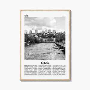 Rijeka Print Schwarzweiß, Rijeka Wandkunst, Rijeka Poster, Rijeka Foto, Rijeka Wanddekor, Kroatien, Hrvatska, Reise Poster Druck