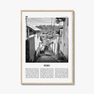 Peru Photography Print: Black and White Wall Art