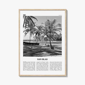 San Blas Poster Schwarz weiß, San Blas Inseln Wandkunst, San Blas Inseln Poster, San Blas Inseln Foto, Panama