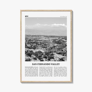 San Fernando Valley Print Black and White No 1, San Fernando Valley Art, San Fernando Valley Poster, San Fernando Photo, California, USA