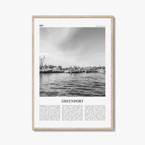 Greenport New York Black and White Photo Print