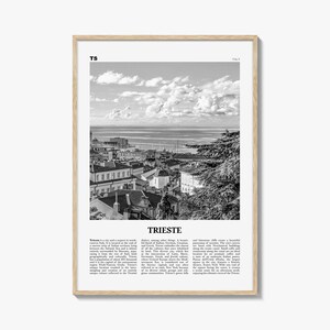 Triest Print Schwarzweiß, Triest Wandkunst, Triest Poster, Triest Foto, Triest Wanddekor, Trst, Italy, Italia, Adria