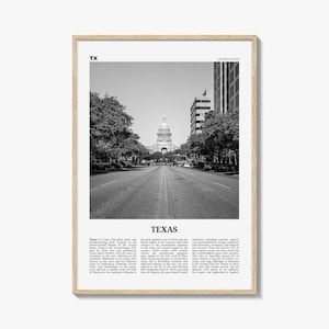 Texas Print Black and White No 2, Texas Wall Art, Texas Poster, Texas Photo, Texas Wall Decor, USA, United States, North America