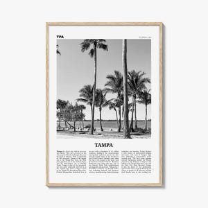 Tampa Print schwarz weiß Nr. 3, Tampa Wandkunst, Tampa Poster, Tampa Foto, Tampa Wanddekoration, Florida, USA, Vereinigte Staaten