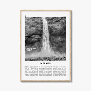 Island Poster schwarz weiß Nr. 1, Island Poster, Island Poster, Island Foto, Island Wanddekoration, Ísland, Reykjavík, Europa