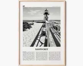 Nantucket Print Black and White, Nantucket Wall Art, Nantucket Poster, Nantucket Photo, Nantucket Wall Décor, Massachusetts, USA